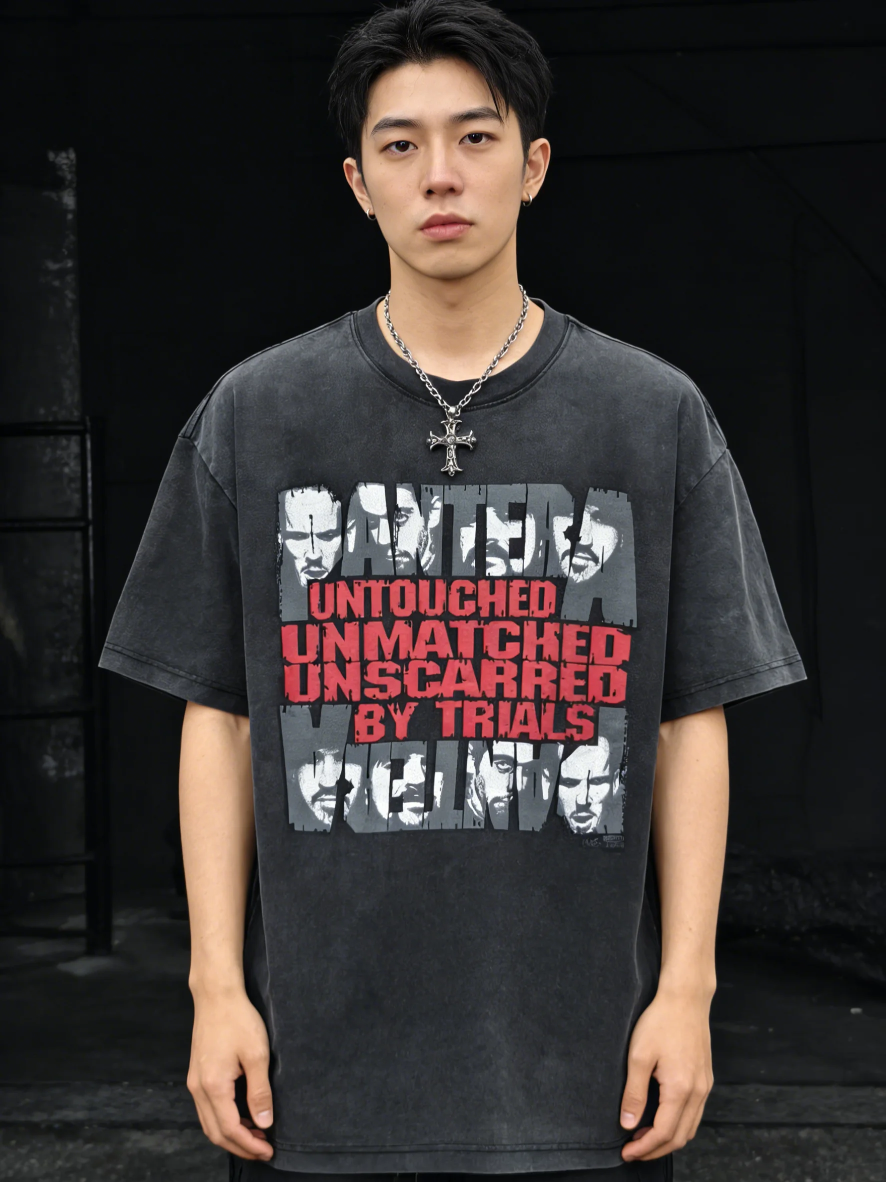 

Винтажная свободная футболка Waed в американском уличном стиле, прямого кроя, с эффектом ретро, из хлопка, молодежная мода