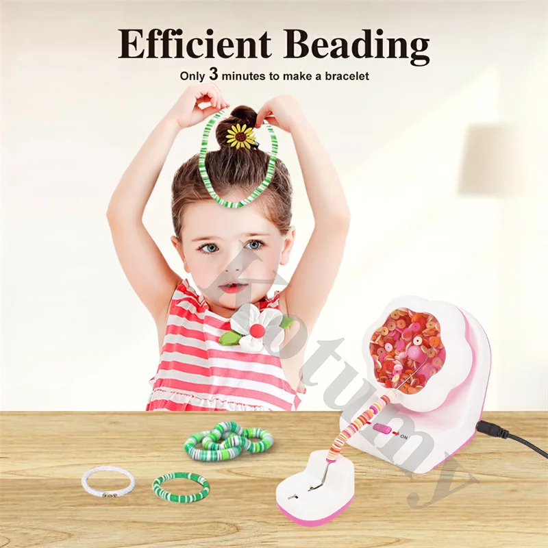 

Электрический спиннер для бисера для изготовления ювелирных изделий, глиняный спиннер для бисера, чаша для бисера, глиняные бусины с иглой и нитками, браслеты для изготовления