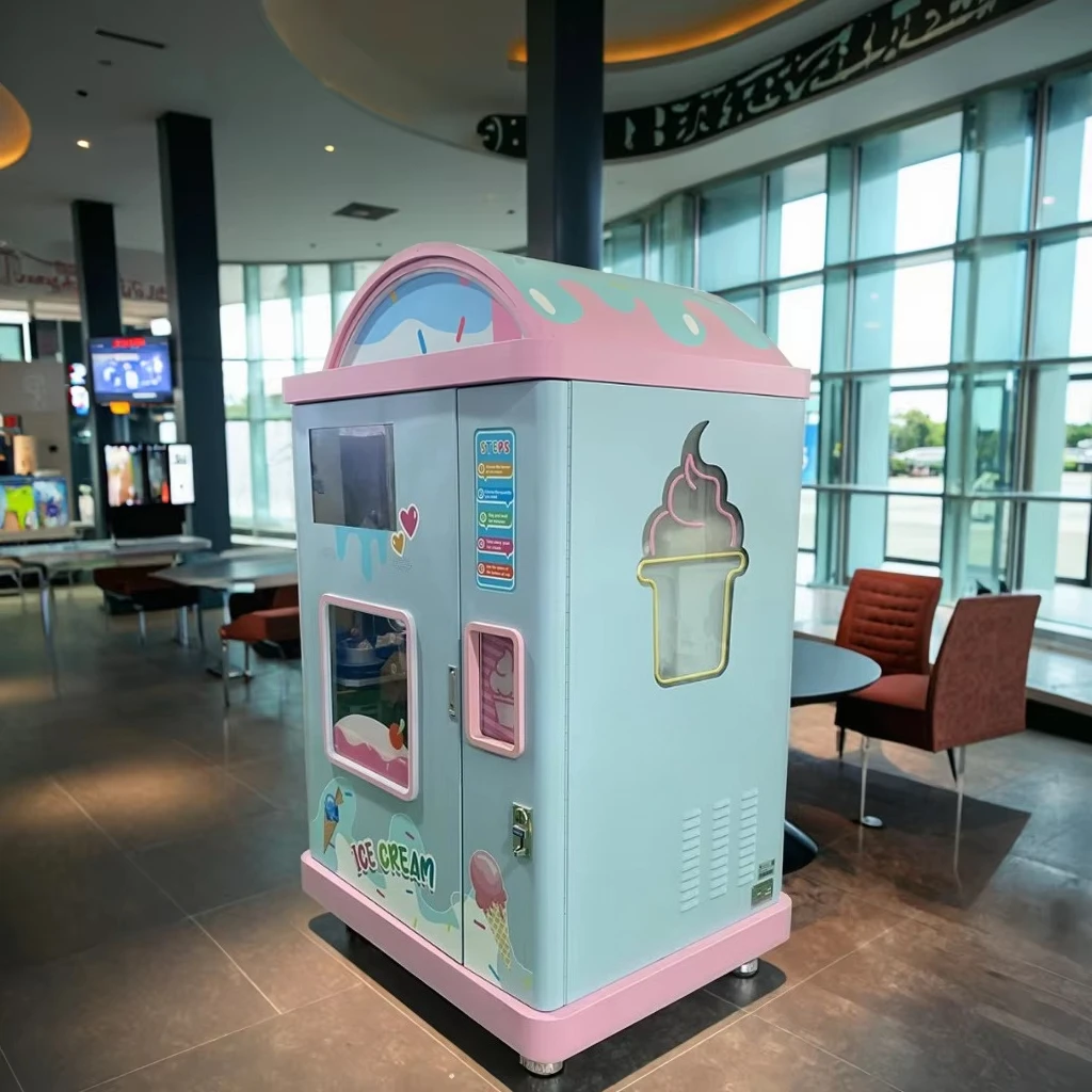 Soft Serve Ice Cream Vending Machine 24h Unattended Operation Fault Self-check Gym Swimming Pool Self Service Dispenser