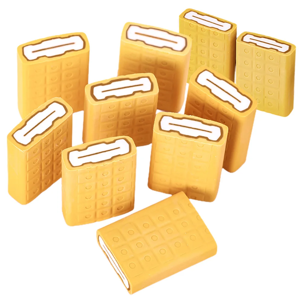 

10 Pcs Cartoon Eraser Cute Erasers Bulk Pencil PVC Creative Kawaii for