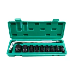 1/2 Inch 40mm Impact Wrench Sockets 8-24mm Heavy-duty Socket Set with Wrench and Storage Box for Automotive Repair