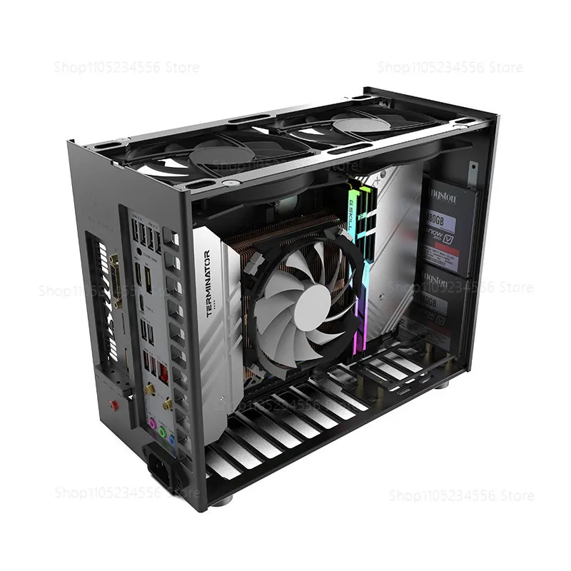 7.82L mini H1-YTX 1.0 Small Form Factor PC Case For Dual Slot Graphics Card