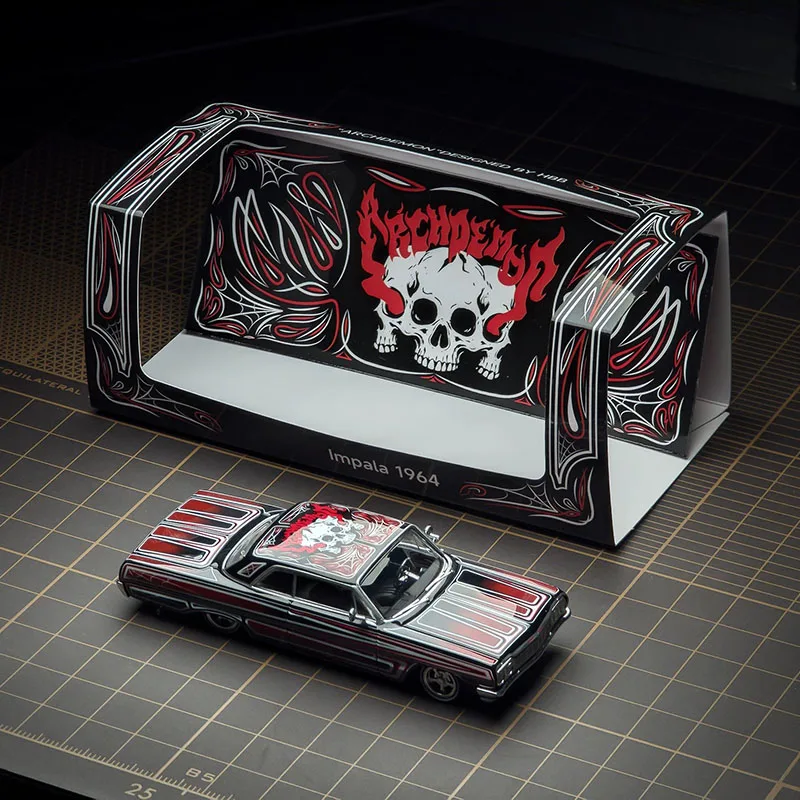 97M 1:64 Scale 1964 Impala SS Lowrider Bounce Car Alloy Car Model For Collection Display & Holiday Gifts Toys