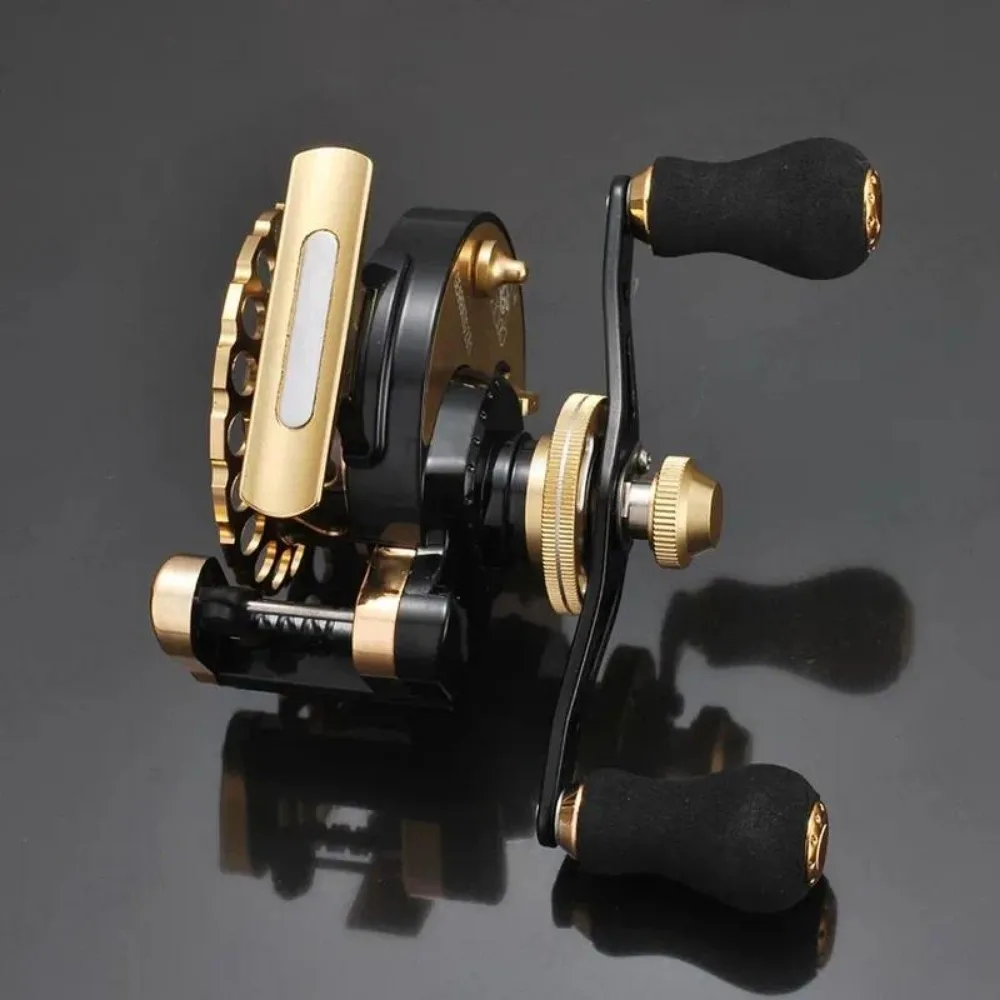 Automatic line winding metal raft fishing reel micro lead drag front casting raft rod