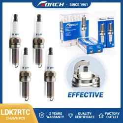 2-8PCS Spark Plugs TORCH LDK7RTC Replace for 5847/LKR7B-9 LKR7B9 1643/LKR7E 90724/LKR7D-DE LKR7DDE Champion RER8YC Denso XUH22TT