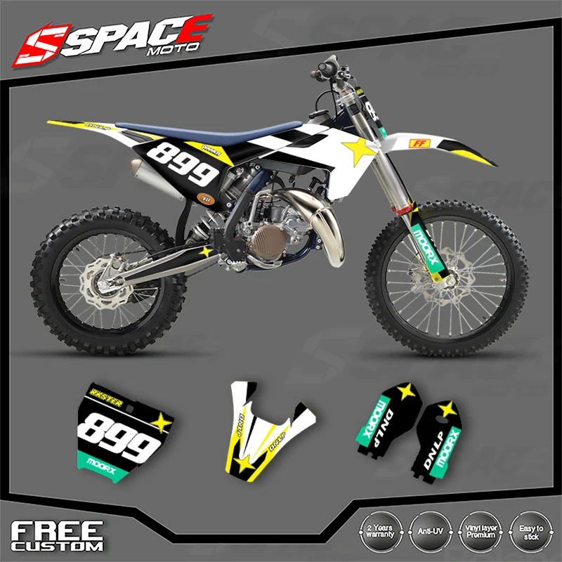 

SPACE Motorcycle Graphics Background Decal for Husqvarna TC85 2018-2023 Motocross Stickers Kits
