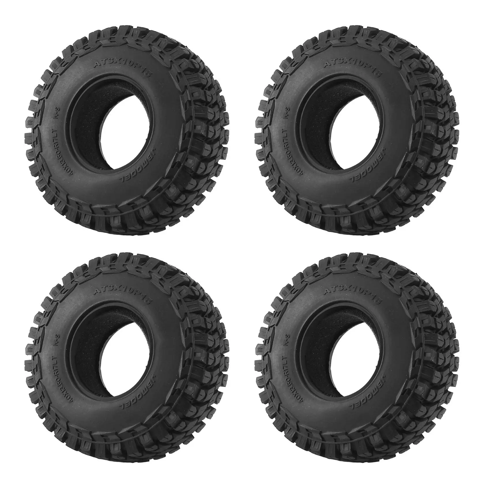 ABUM-4PCS 110MM 1.9 Rubber Wheel Tire Tyres For 1/10 RC Crawler Car Axial SCX10 90046 SCX10 III AXI03007 Traxxas TRX4 D90