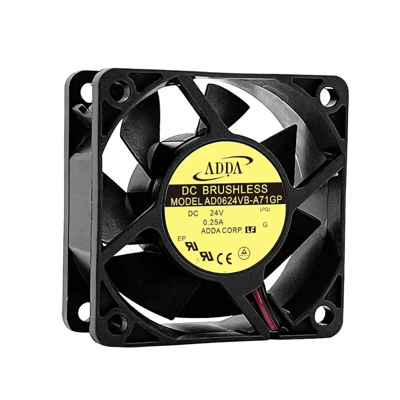 for ADDA AD0624VB-A71GP 24V 0.25A 6025 6CM Two Wire Cooling Fan