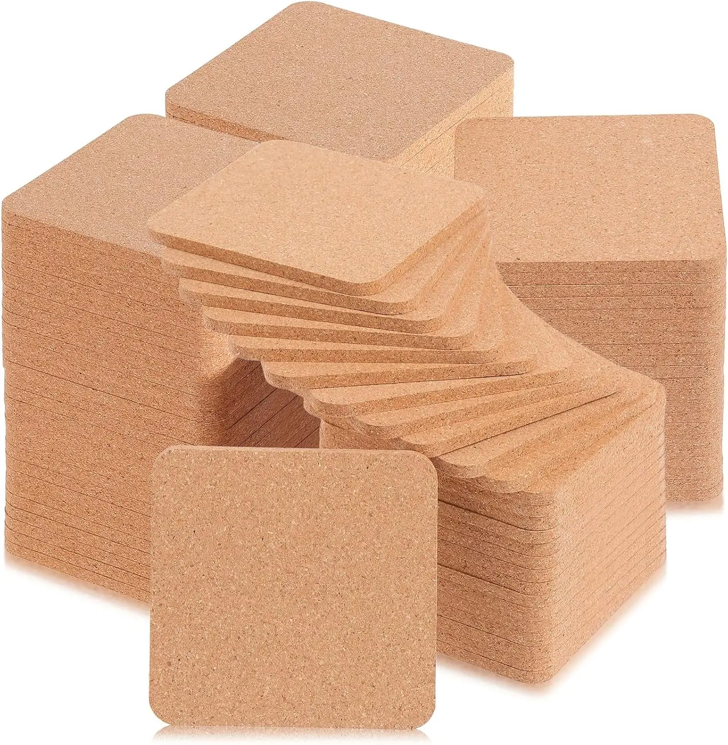 

Набор из 200 пробковых квадратных подставок для напитков, 4 дюйма, впитывающие, для поделок, дома и офиса