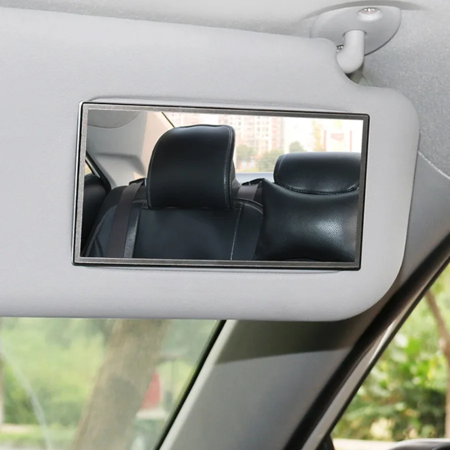 

Car Interior Gadgets Stainless Steel Makeup Mirror Auto Visor Cosmetic Mirrors Car Interior Vanity Mirror Portable Accessories