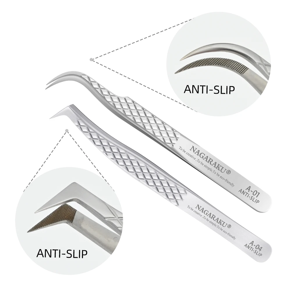 NAGARAKU Eyelash Extension Tweezers for Makeup