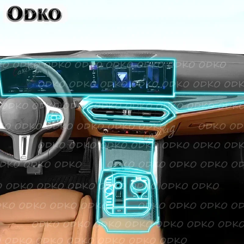 

Для BMW i3 i4 G26 2022 2023, салон автомобиля, приборная панель, GPS, прозрачная защитная пленка из ТПУ, ремонтные наклейки против царапин, аксессуары