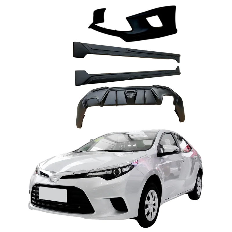

Wide Body Kit For Toyota Levin 2014 2015 2016 ,the Pp Auto Body Systems includes Front Bumper Lip,Rear Bumper Lip,Side Skirt