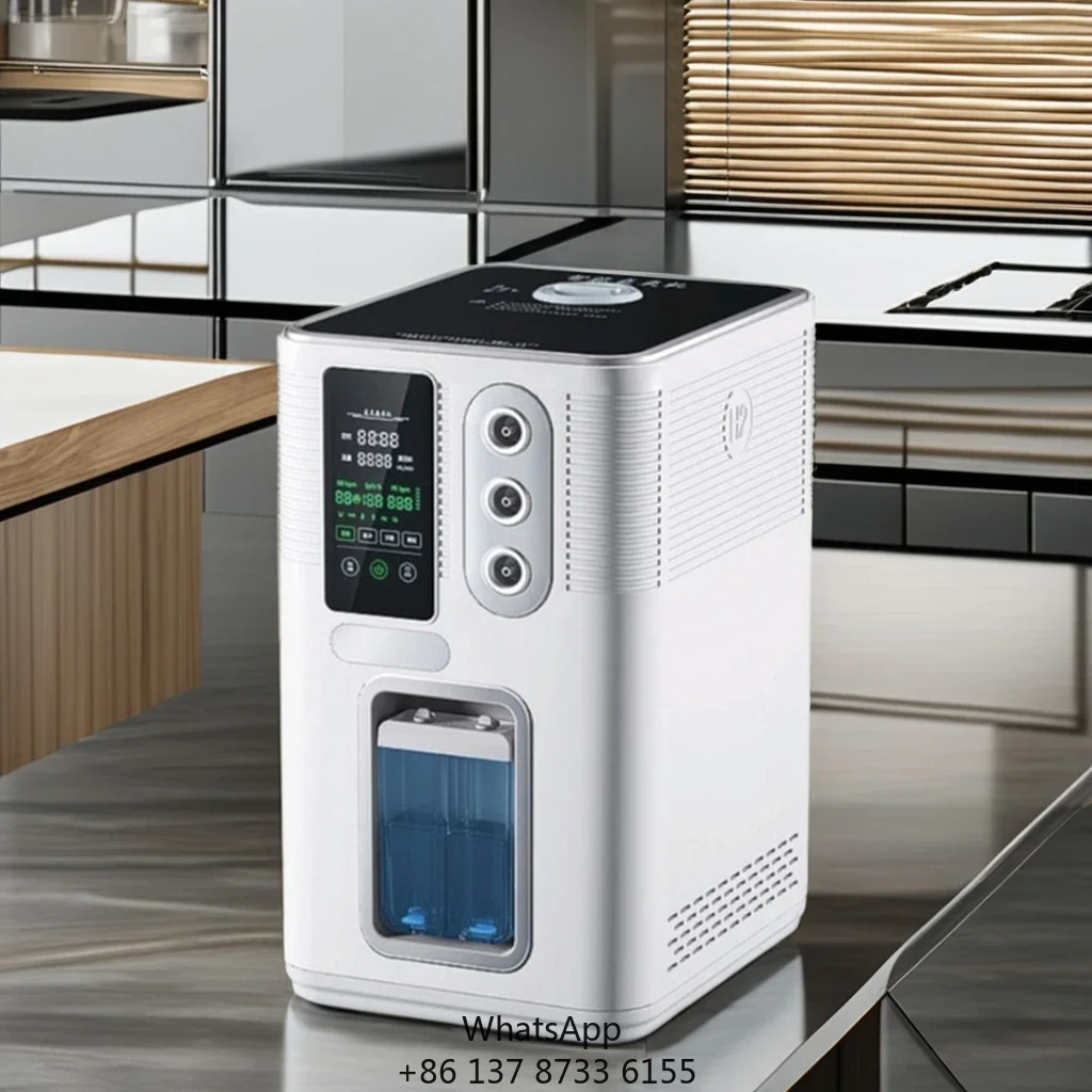 2024 New Portable Hydrogen Oxygen Device H2 Gas Generator Hydrogen Water Bottle Inhaler Brown Gas