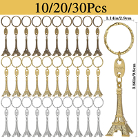 10/20/30Pcs Car Motorcycle Keychain Key Chain Eiffel Tower Keychain Key Fob Pendant Birthday Present