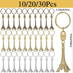 10/20/30Pcs Car Motorcycle Keychain Key Chain Eiffel Tower Keychain Key Fob Pendant Birthday Present