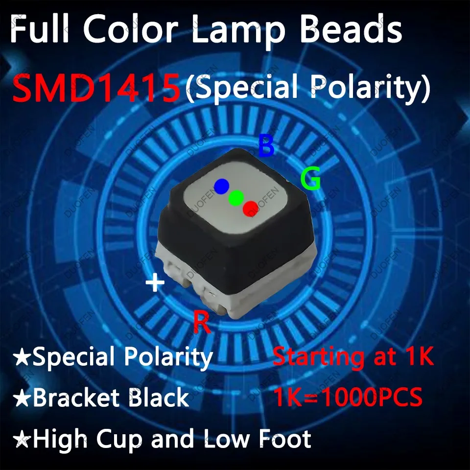 SMD1415(outdoor) full color LED lamp of four feet  used for LED display maintenance，Outdoor RGB components for display