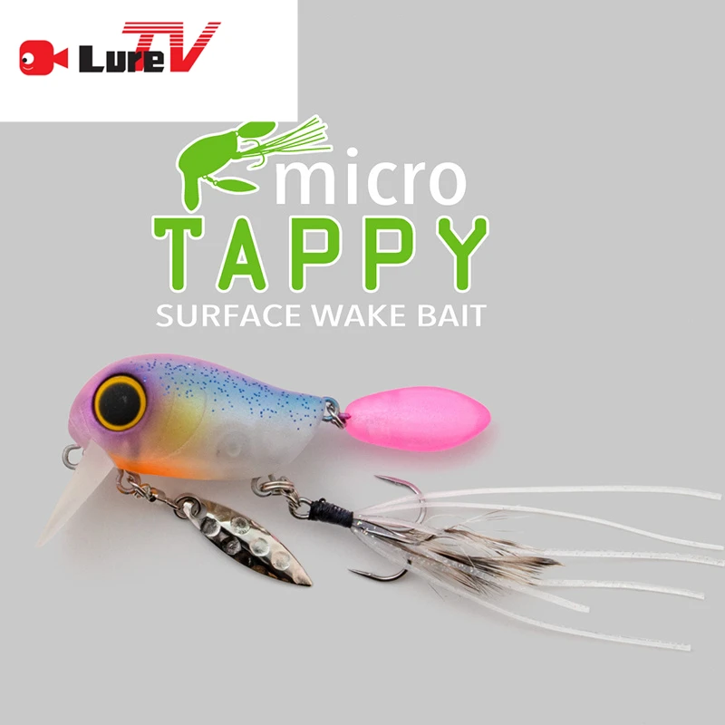 

luretv Jackall SAME STYLE 1PCS water surface lure MICRO TAPPY floating rock fat guy