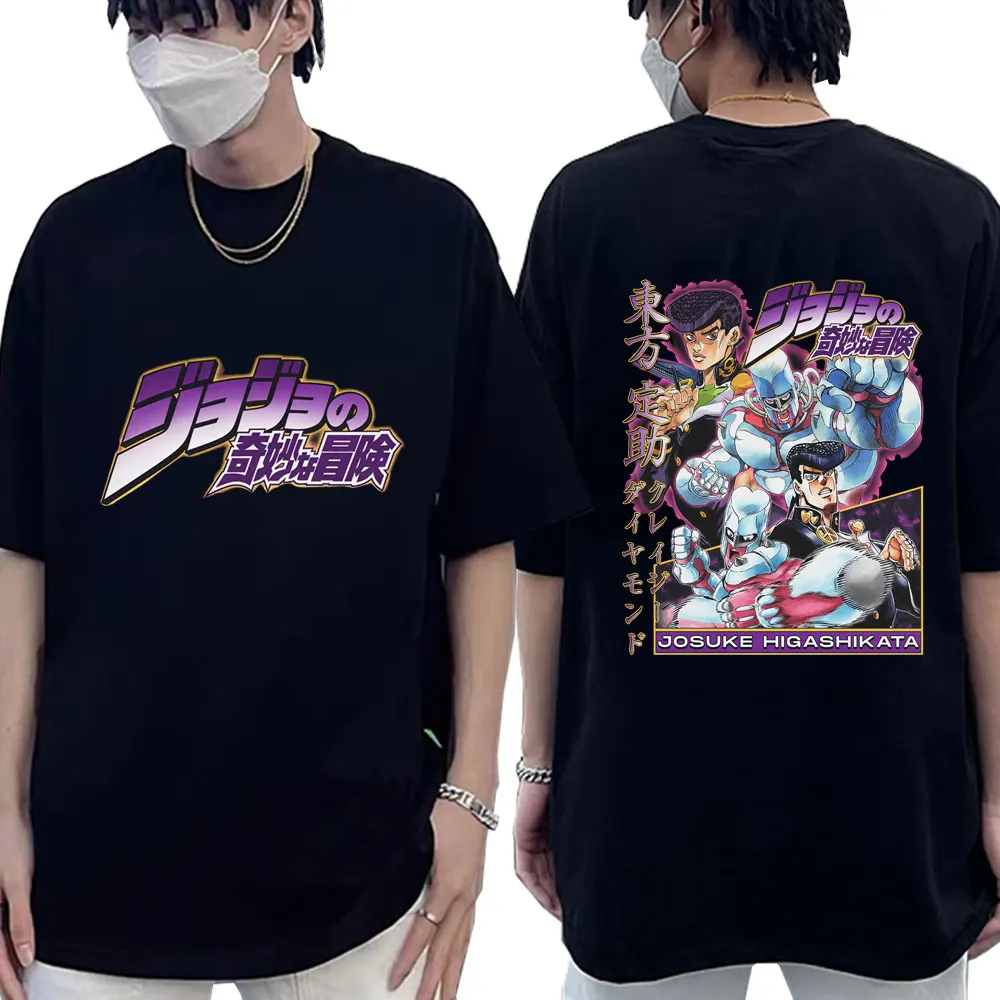 

Аниме Jojo Bizarre Adventure Одежда Мухаммед Адоль Манга Футболки Летняя хлопковая футболка большого размера Забавная уличная одежда для пар