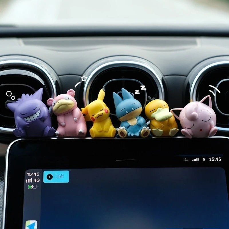 

Pokemon Pikachu Car Decoration Accessories Console Cartoon Anime Character Car Interior Pendant Cool Birthday Decoration Gifts
