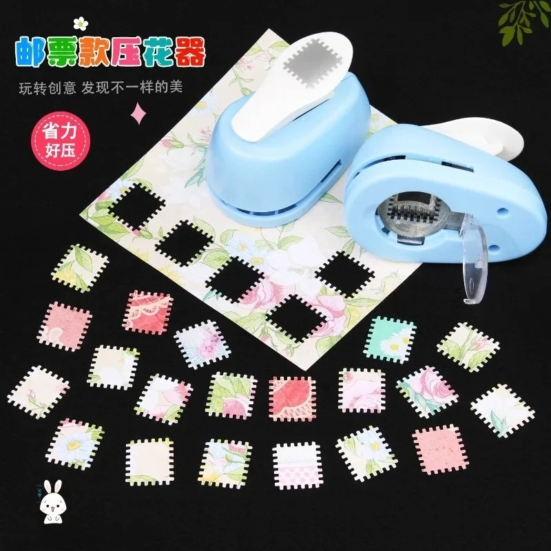 New Stamp Border DIY Punch Stamp Shape Craft Punch Embossing Machine Round Hole Punch Toothed Puncher Embosser Color Random