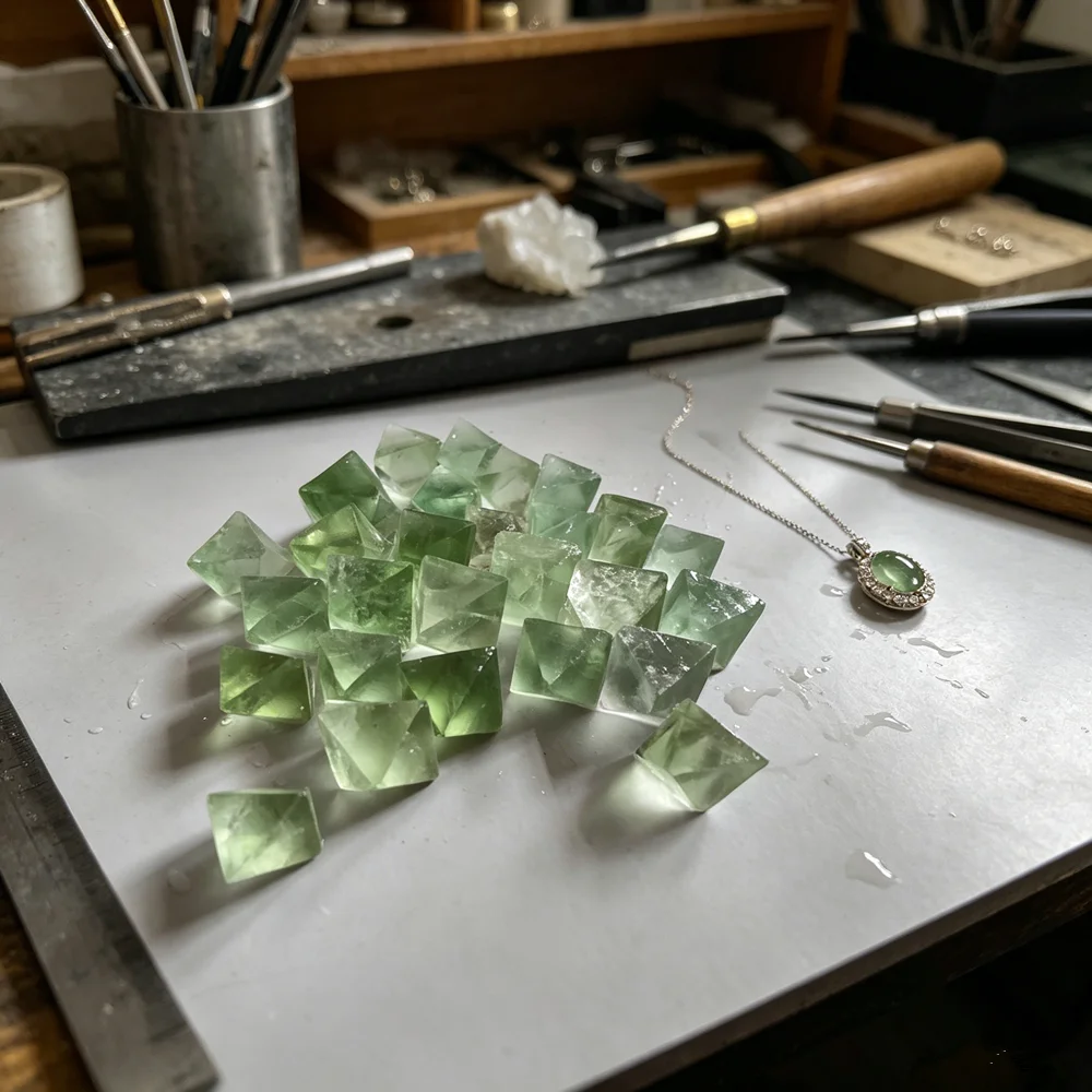 Natural Crystal Fluorite Octahedron Crude Stone Mineral Healing Sample Gem Aquarium Home Decoration Stone Collect Souvenir