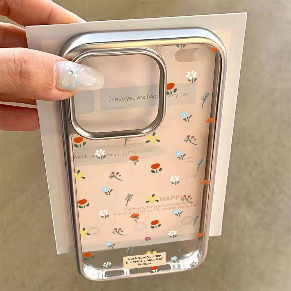 Tulpenblumen-Design Luxus-Handyhülle für iPhone 16 17 15 14 13 12 11 Pro Max Plus 15 XR XS Hüllen Transparent Stoßfest Coque – Detail 7
