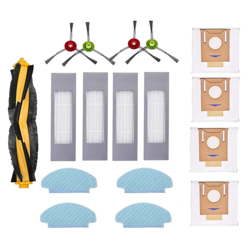 สำหรับ Ecovacs N10 N10บวกหุ่นยนต์ดูดฝุ่นแปรงด้านข้างหลักแผ่นกรอง HEPA ผ้าซับถุงหูรูดชิ้นส่วนอะไหล่ทดแทน