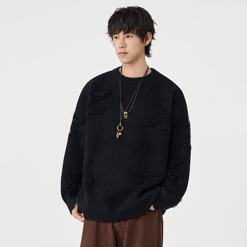 

Men's New High-quality Casual Pullover Knitted Sweater Comfortable Trendy Versatile Breathable Windproof Warm Winter Sweater