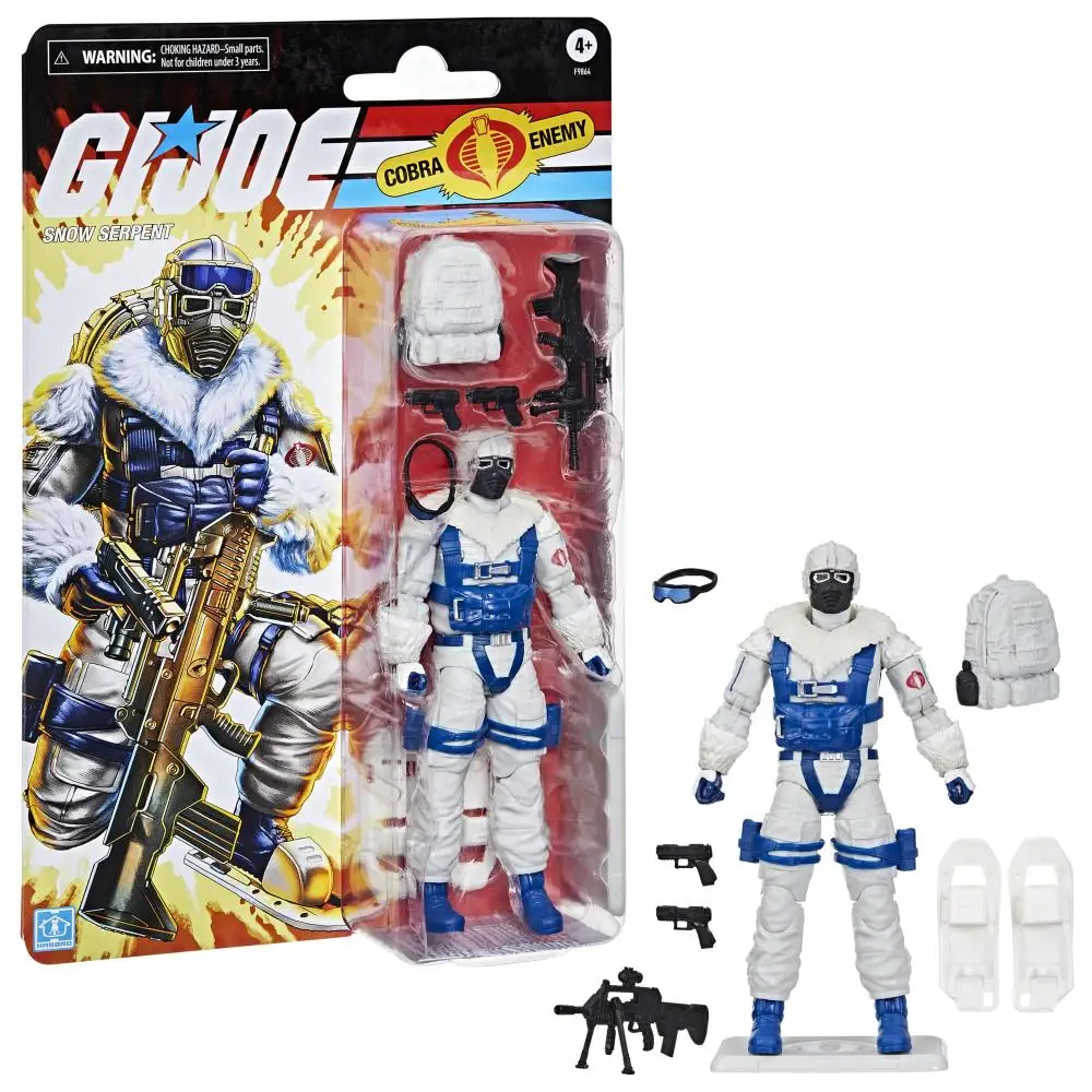 G.i. Joe Classified Series Retro Cardback Snow Serpent, Collectible 6-Inch Action Figure with 8 Accessories