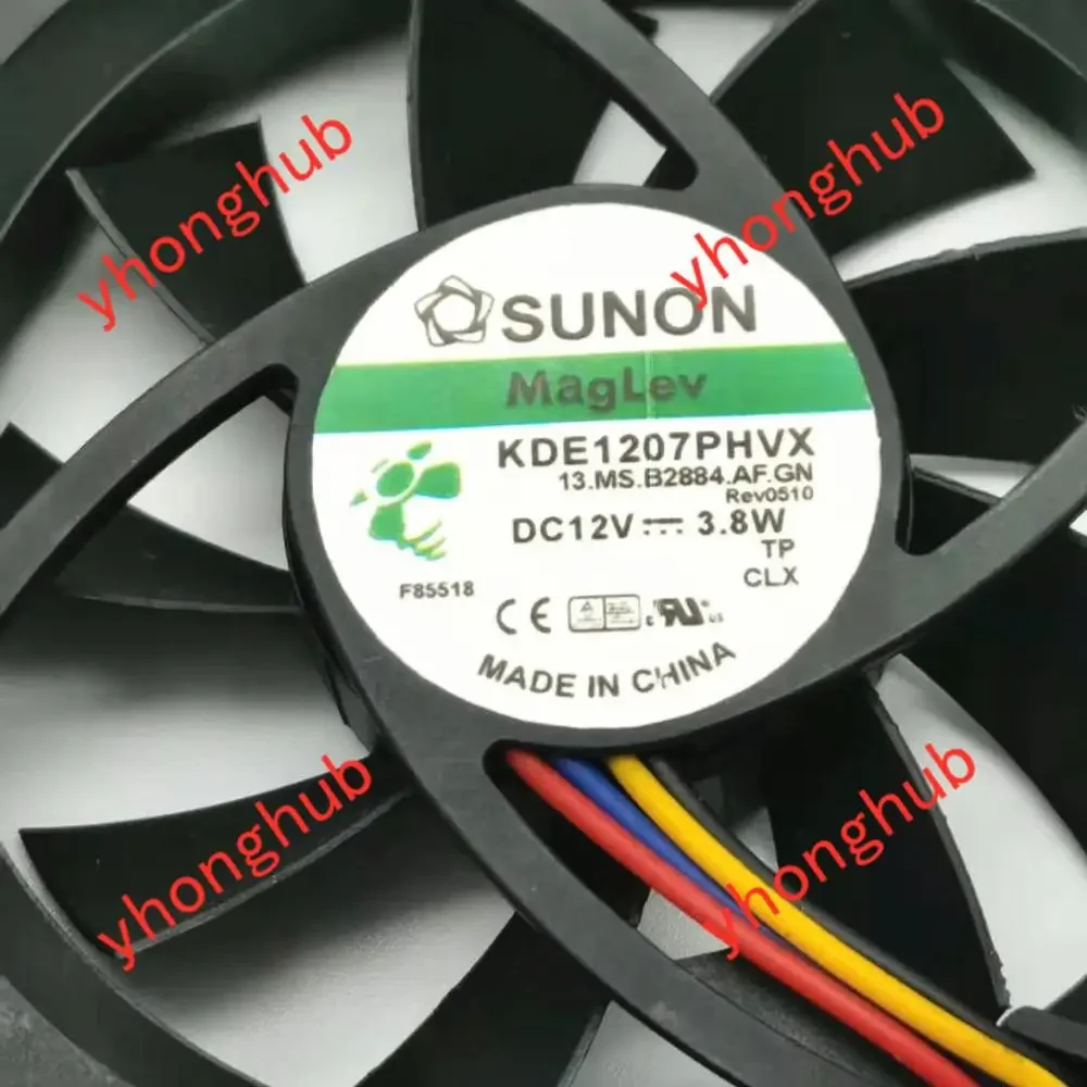 

SUNON KDE1207PHVX 13.MS.B2884.AF.GN DC 12V 3.8W 70x70x15mm Cooling Fan