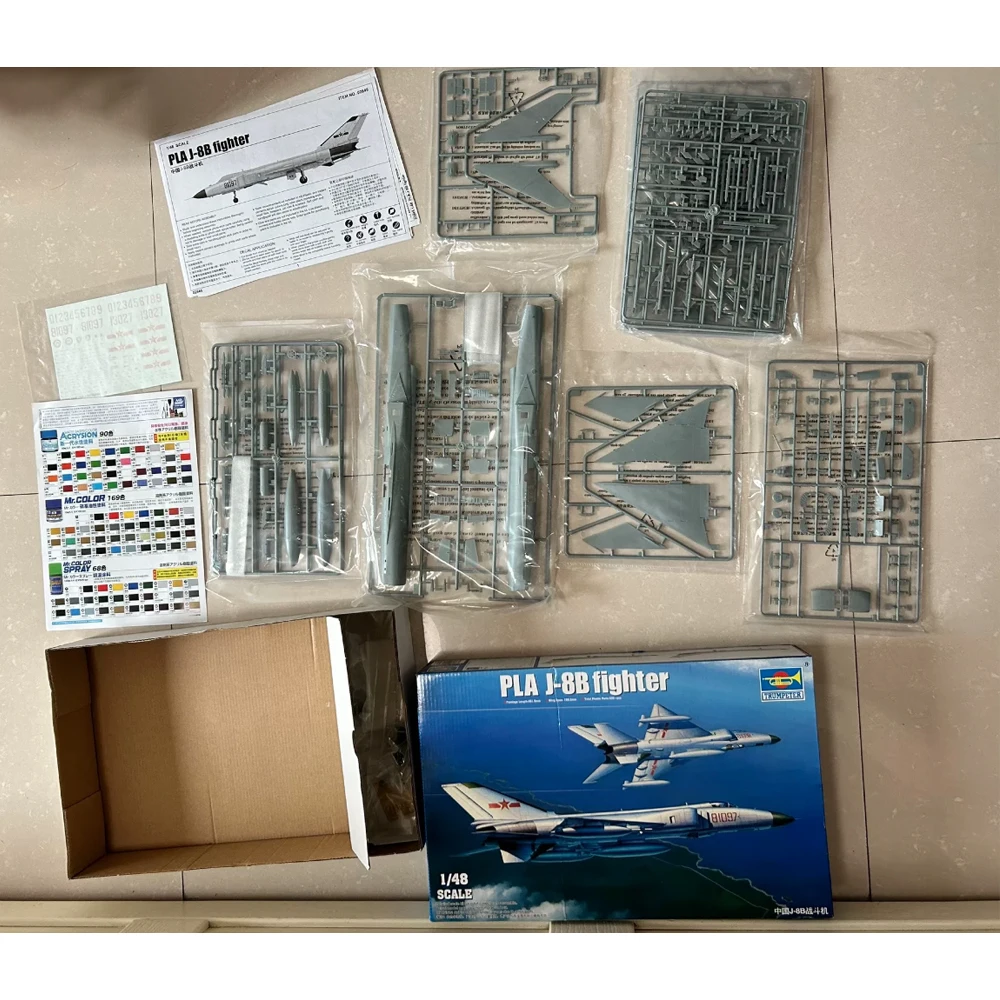 

Trumpeter 02845 1/48 Scale PLAAF J8 J8B J8-B Finback Fighter Plane Airplane Aircraft Toy Gift Plastic Assembly Model Kit