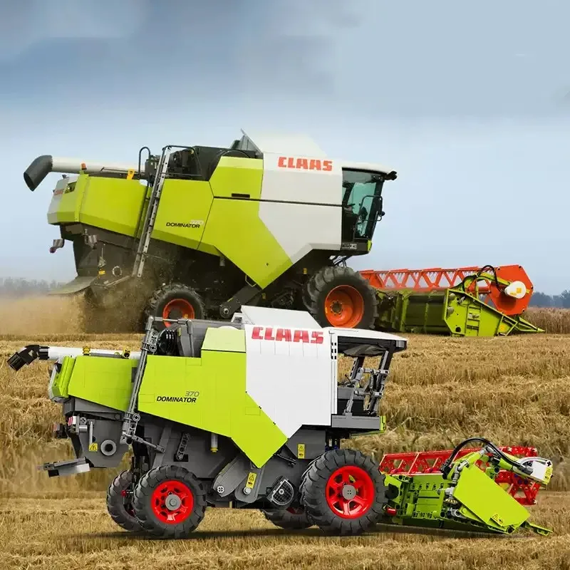 CLAAS Dominator 370 Combineer oogstmachine 1:17 Model Bouwstenen, Met Motor 4567 PCS MOC Bouwstenen Baksteen Volwassenen Kids Gift