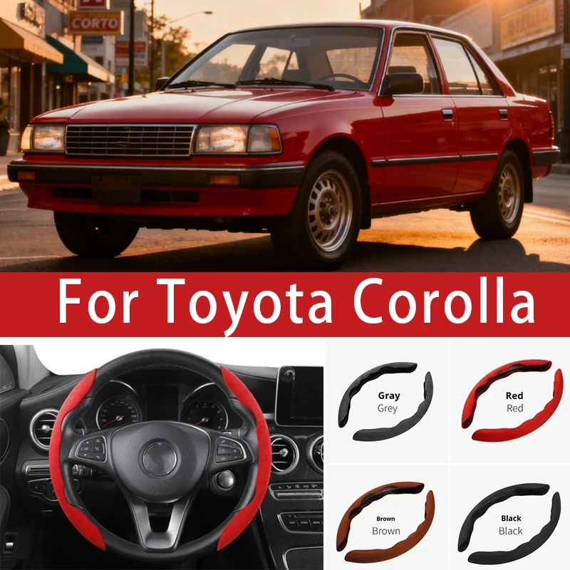 

Для Toyota Corolla автомобильный чехол на руль 38 см противоскользящий замшевый чехол на руль авто украшения аксессуар
