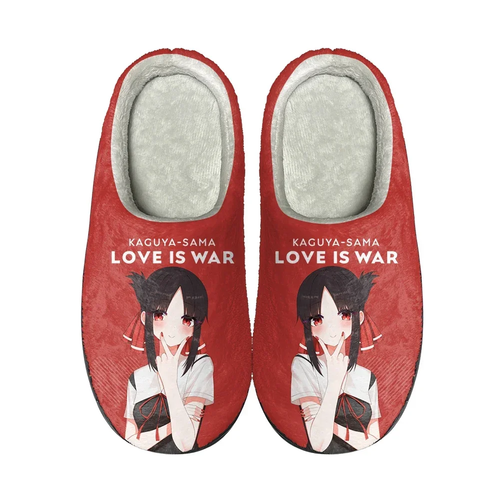 Kaguya Sama Love Is War Home Cotton Custom Slippers High Quality Men Women Plush Fashion Casual Keep Warm Shoes Thermal Slipper - view 2