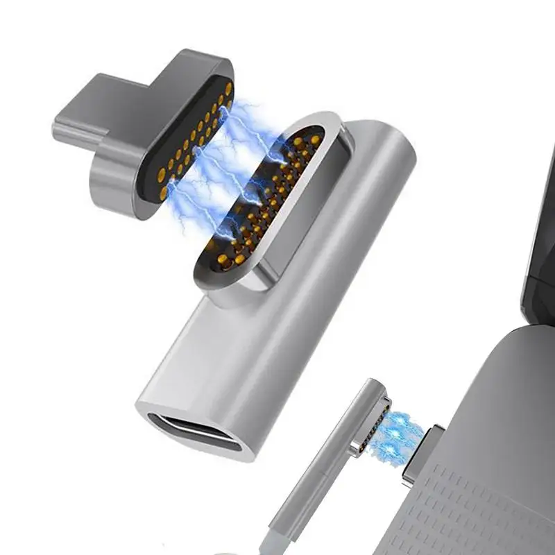 อะแดปเตอร์แม่เหล็ก USB C 20พินไปยัง USB แปลง3.1 C รองรับอะแดปเตอร์86W PD สำหรับ Mac Book Pro แล็ปท็อป Huawei Xiaomi