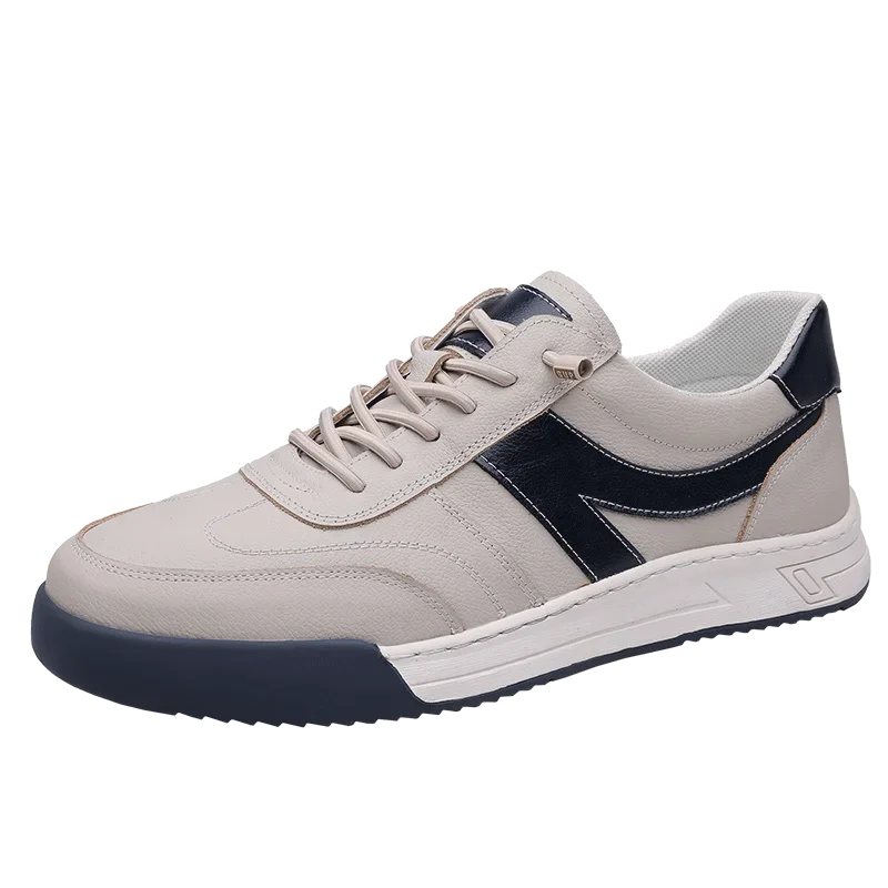 

VIPOL Sports shoes, men's formal shoes, retro men's top layer cowhide, new fashionable casual white sneakers, board shoes