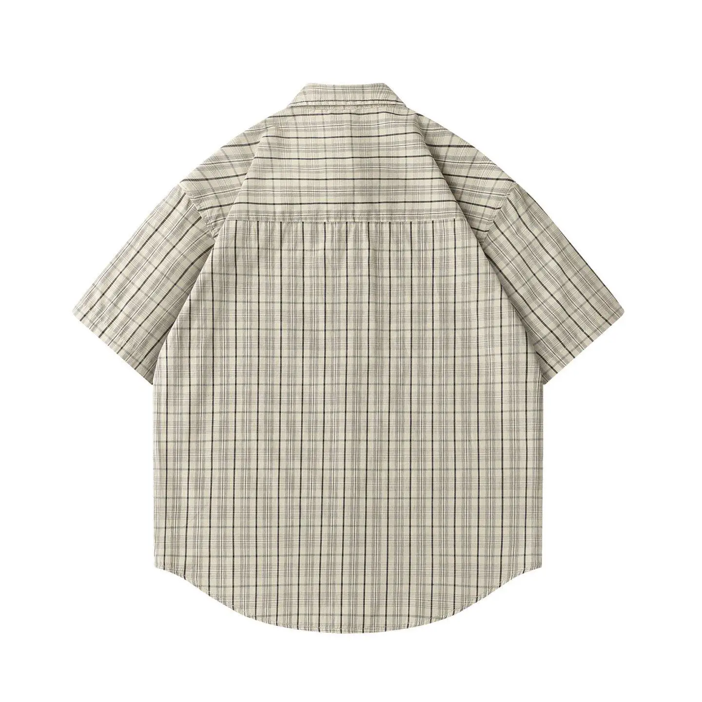 Summer Japanese Retro Trendy Ins-Style Vertical Stripe Short-Sleeve Shirt Oversize Loose Casual Unisex Top with Designer Vibe