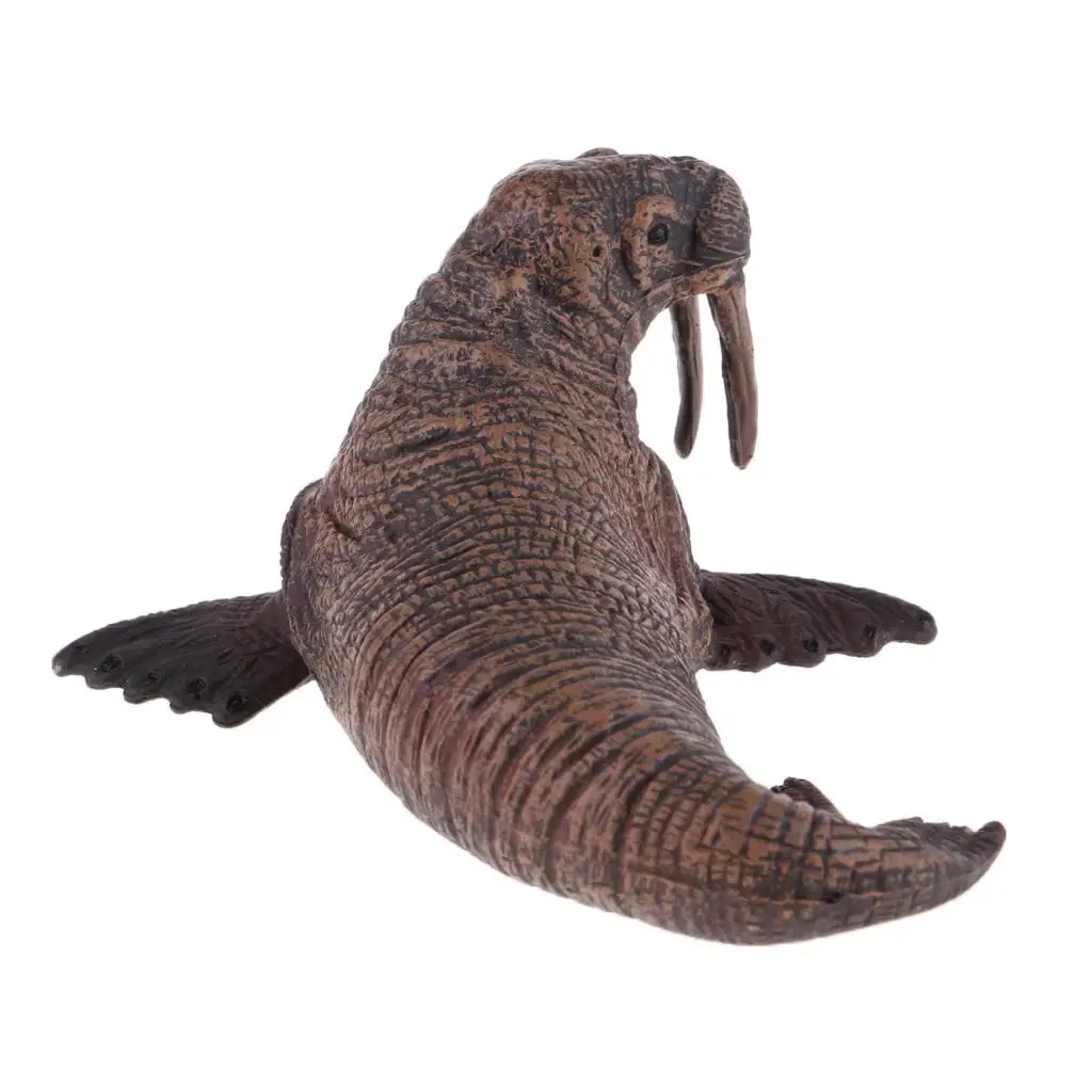 Simulated Walrus Animals Model Plastic Sea Animal Figure Miniature Toy for Children Learning Decor