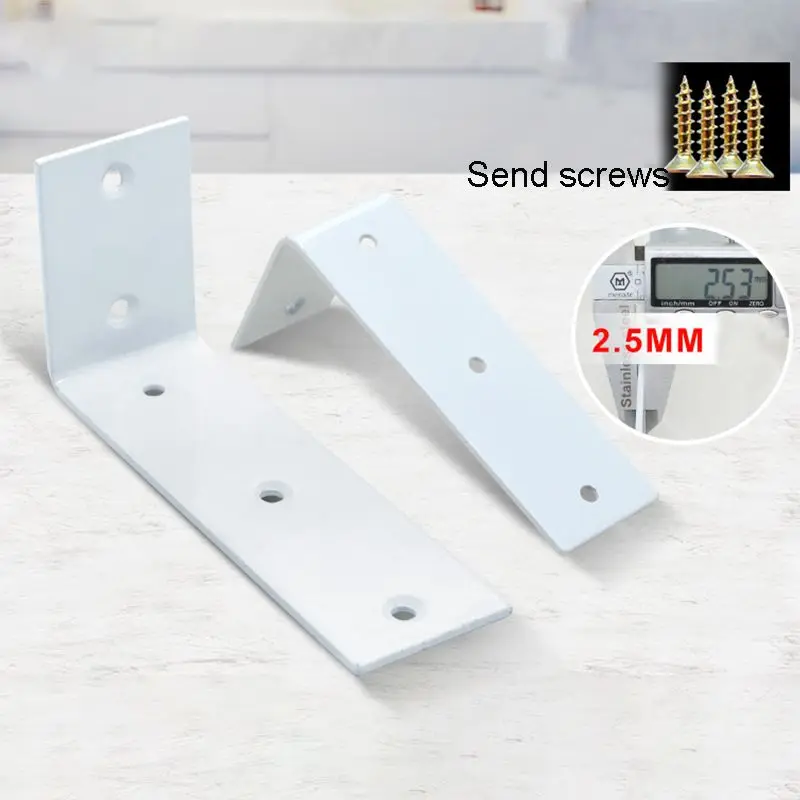 2.5MM Thick Large Corner 90 degree Right Angle Plus Fixed Lengthened Angle Iron L-shaped Triangle Bracket Shelf Bracket