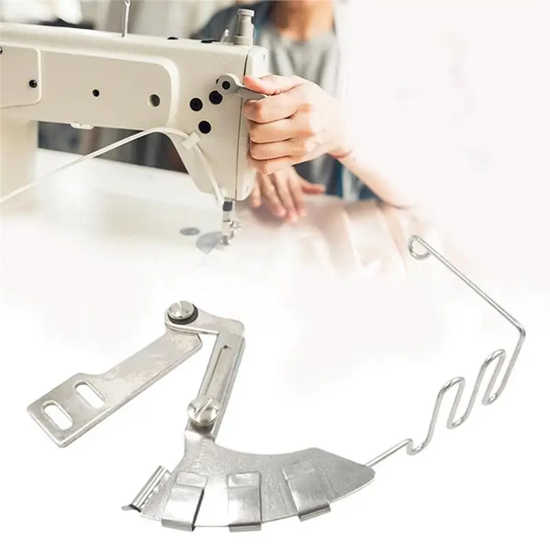 【COMELY】Piede de máquina de costura de aço inoxidável 4 em 1 guia de cordão incorporado para calcador de costura