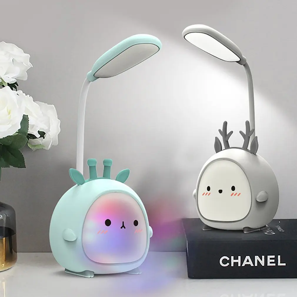 New LED Lamp Portable Desk Foldable Light Cute Animal Ambient Light USB Charging LED Reading Lamp Eye Protective Night Light