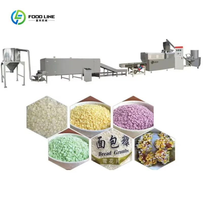 Línea de Producción de Pan Francés Personalizada, Máquina de Pan Rallado Panko, Máquina de Pan Rallado Japonés