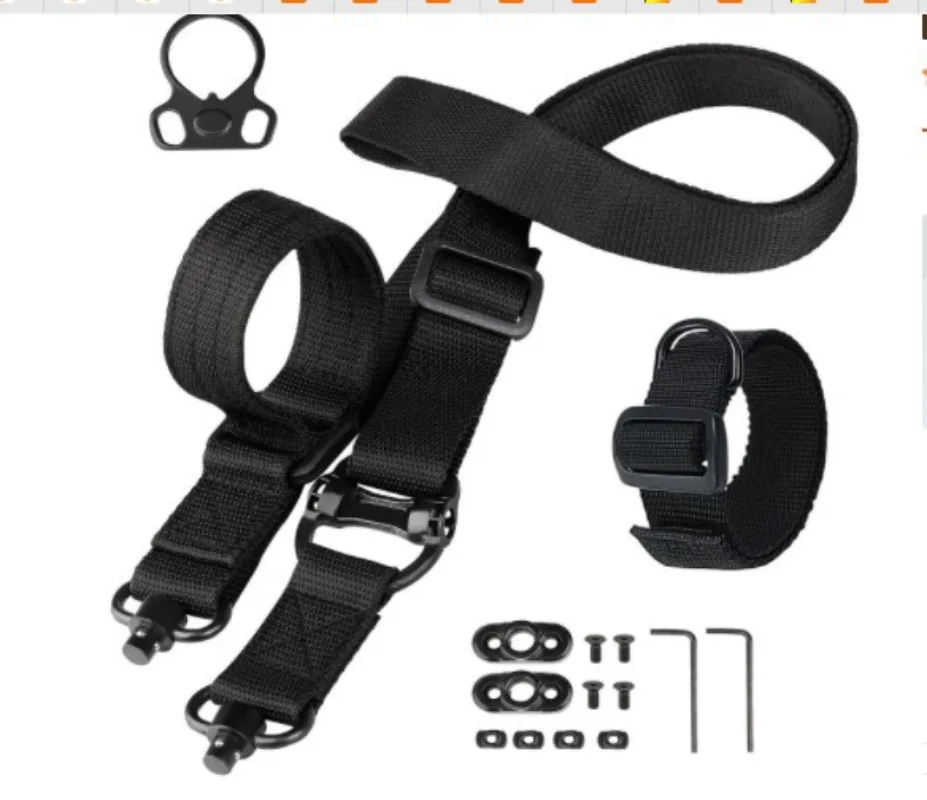 Outdoor Tactical MS4 MS3 MS MS2 Double Point Nylon Strap Rope, Multifunctional Mission Safety Rope