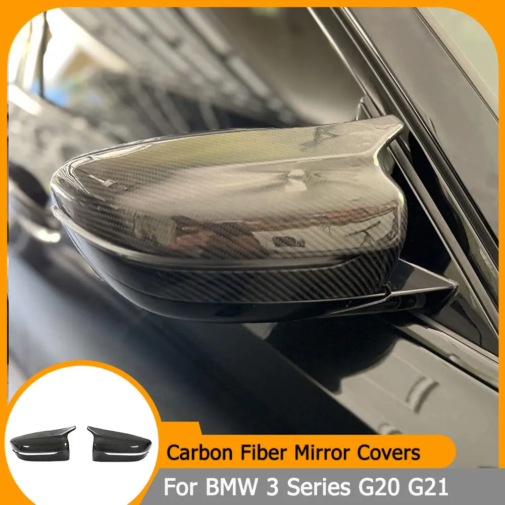 

Carbon Fiber Rearview Mirror Covers For BMW 3 Series G20 G21 330i M340i Sedan 2019-2022 Replacement Side Mirror Caps Shell LHD