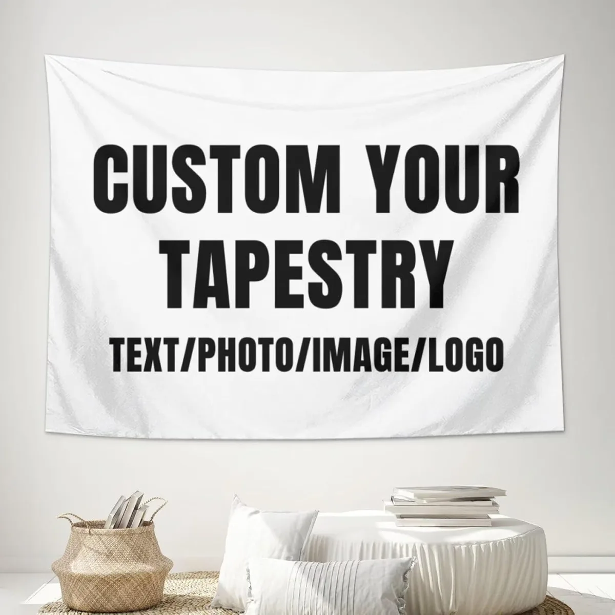 Personalized Custom Tapestry Upload Your Image Photo Wall Hanging Banner for Bedroom Living Room Home Decor