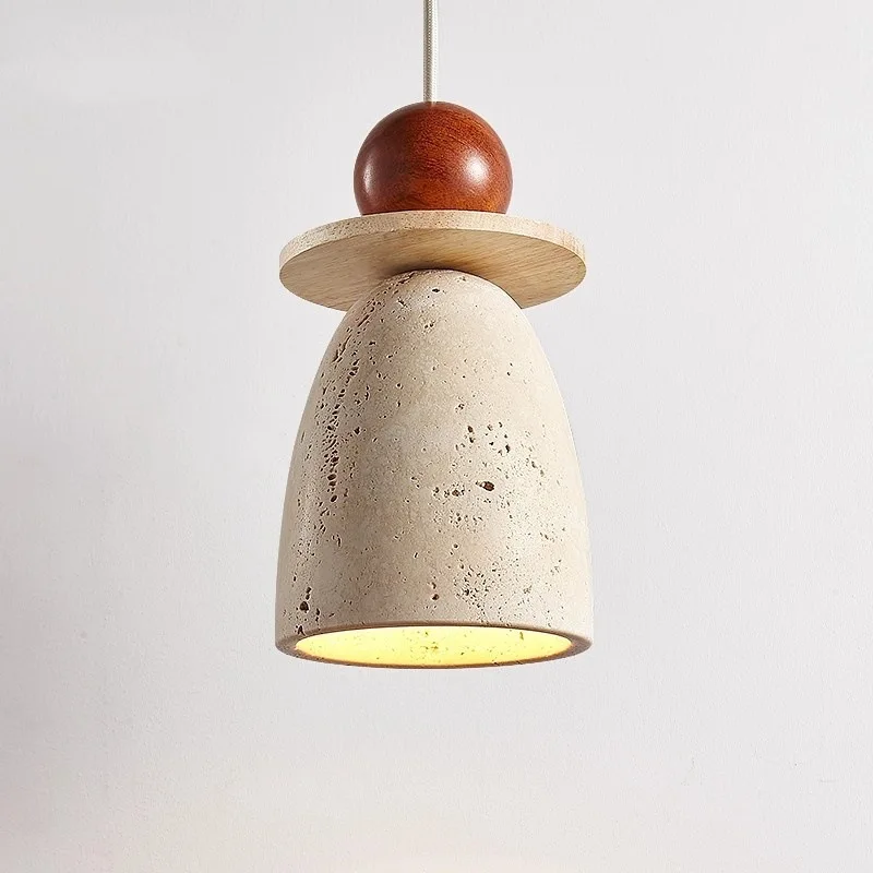 الحديثة الحجر قلادة LED ضوء 110 فولت 220 فولت الترافرتين الثريا السرير ديكور ليلة مصباح لغرفة النوم المعيشة الطعام قلادة مصباح #4