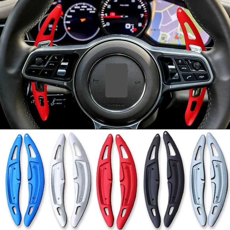 Alloy Shift Paddle For Macan Panamera Cayenne Carrera 911 718 991 Spyder 918 Cayman Car Steering Wheel Shifter Paddle Extend