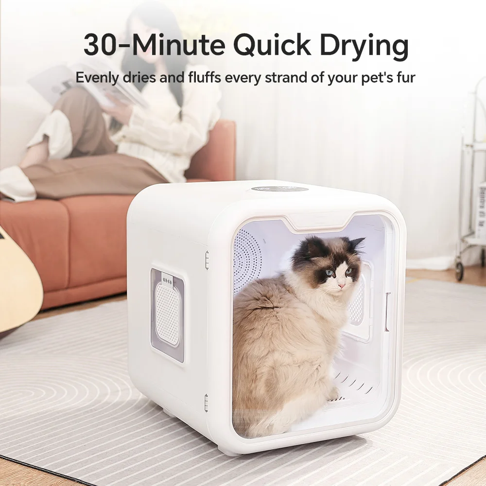 hit productPet Smart Electric Drying Cabinet Fully Automatic Pet Hair Removal Quiet Fur-Drying Box Overheat Protection Grooming