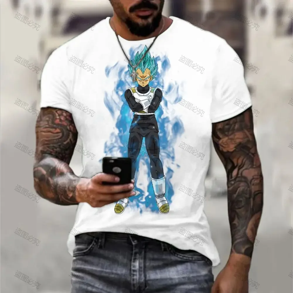 

Футболка мужская оверсайз с круглым вырезом, Goku Vegeta Dragon Ball Z, модный тренд в стиле Харадзюку, Y2K, лето 110-6XL